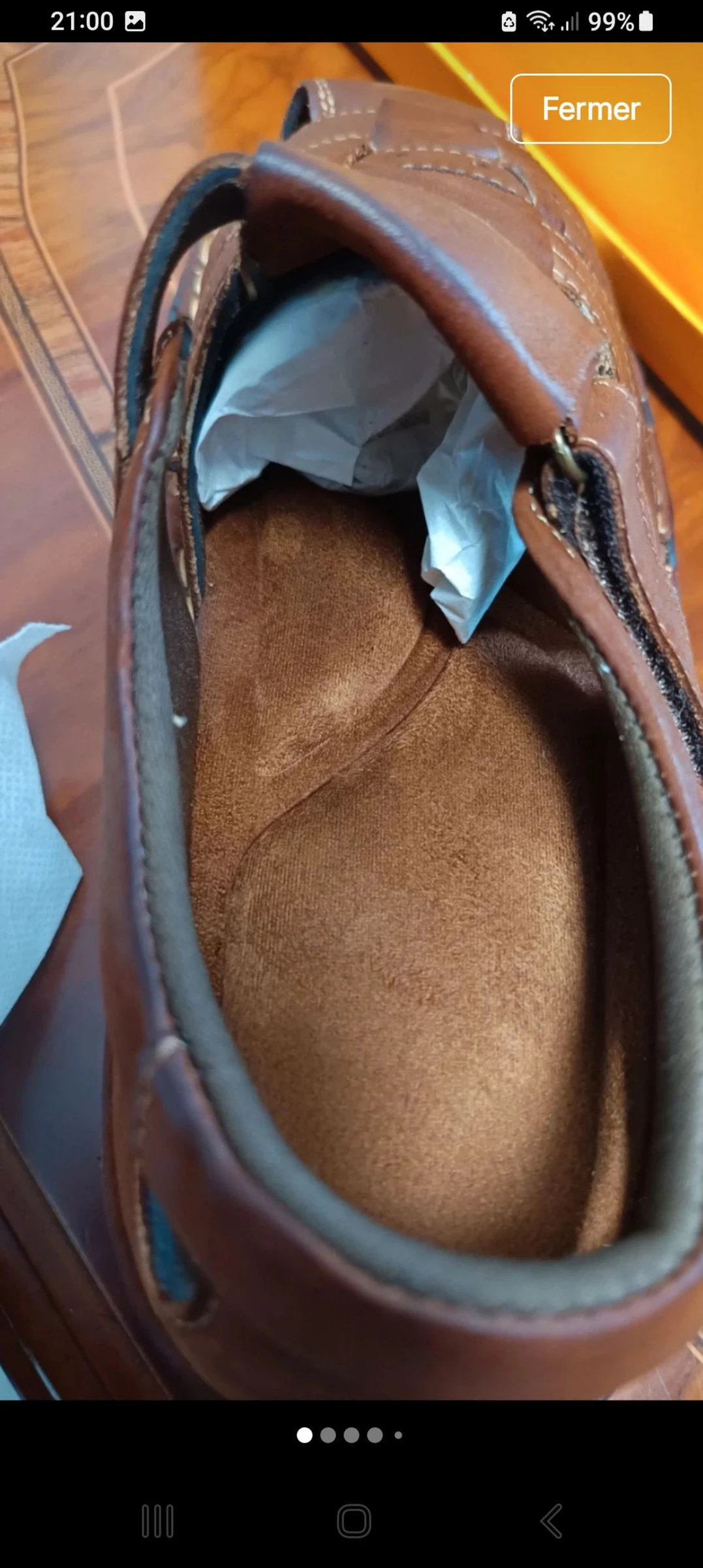 Leren sandalen maat 40 bruin uitstekende staat – photo 4